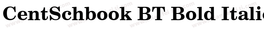 CentSchbook BT Bold Italic字体转换